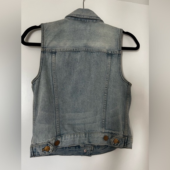 Madewell Denim Button-up Vest Small - Picture 2 of 3